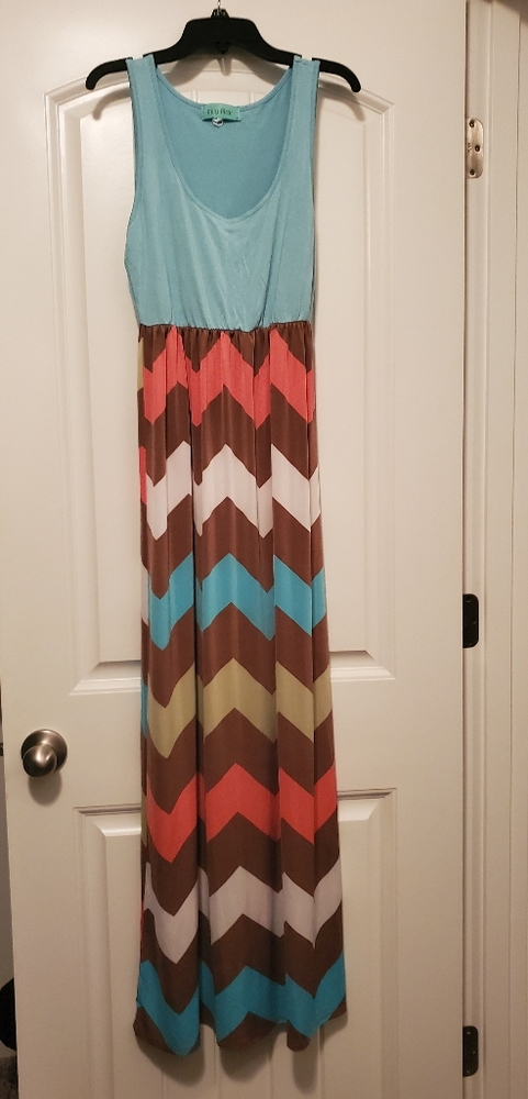 Chevron maxi dress